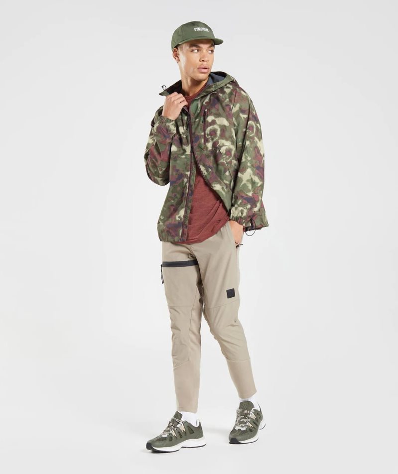 Men's Gymshark Retake Jackets Camo | CA 86A3N1